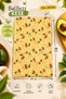 Balbezz Pouch Cherry Patterned Wax Pouch |   Washable and Reusable Food Storage Bag 24X38 cm
