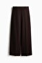 Wide linen-blend trousers