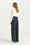 Lyocell Palazzo Pants - Navy Blue - 4