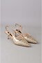 Select 8526 knitted heel shoe (heel height: 7 cm) gold - 4