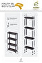 4-Tier Rolling Bathroom Shelf Organizer Kitchen Organizer Multi-Purpose Serving Cart - 4