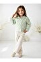 Girl's Mint Green Floral Patterned Jacket and Trousers Set