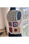 Hand Knitted Motif Front Tie Vest (Size 36-38) - 3