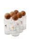 Set of 6 Glass Jars with Wooden Cork Lids and Labels, 1300 ml |   Glass Storage Container Legume Food Organizer - 4