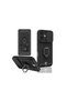 Apple iPhone 16 Compatible Case Zuma Silicone with Business Card Holder and Ring - Black