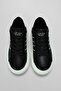 Genuine Leather Lace-Up Comfortable Casual Sneaker Shoes Black Men's Shoes - 3
