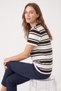 Women's 100% Cotton Bitter Striped Crew Neck T-Shirt - 3