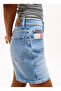 Navy Blue Women's Denim Shorts Mom Short Rwb Bj8131 - 4