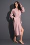 Women's Şalyaka Chain Knit Pique Fabric Cotton Dressing Gown - 4