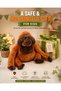 Orangutan Plush Toy 23cm Realistic Jungle Ape Stuffed Animal Soft Huggable Monkey Plush Educational Wildlife Toy for Kids Boys Girls Bedroom Decor Gift for Animal Lovers & Collectors - 4