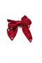 Satin Bow Hair Clip with Pearl and Stone Detail