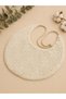 100% Cotton Double-Layered Elegant Lace Detail Muslin Baby Bib, Collar
