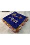 Brand Handcrafted Needle Embroidered Writing 100% Cotton Muslin – 4 Sides Embroidered Elegant Headscarf 100X100 cm - 2