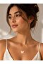 Gold Plated Pink Pearl Butterfly Necklace - 2