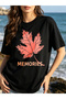 تي شيرتات نسائية من Maple Leaf Memories بتصميم صيفي كاجوال كبير الحجم - 3