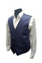 Men's V-Neck Vest Navy Blue Satin 54213 - 3