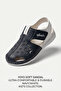 Breezewalk Lightweight and Flexible Sole Perforated Boys' Black and White Sandals - Velcro Back Strap - 2