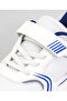 Panelled Hook & Loop Closure Memory Foam Shoes - Blue & White - 7