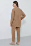Women's Oversize Viscose Camel Set - 6