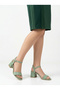 Mit Yeşili Single Strap Sandals Heel Height 5.0 - 2