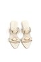 Women's Slippers Heeled Beige Buckle Pointed Evening Dress Shoes New Season F402 - 5