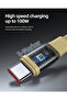 Powerlink YoYo Retractable Type-C to Type-C Cable - 100W PD 3.0 Super Fast Charging, Dual-Way, 5A, 1M - Yellow - 4