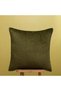 Khaki Green Textured Cushion Cover Simple Decorative Modern Design - 2