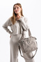 Sanmorris Women's 4-Compartment Water-Resistant Satin Fabric Crossbody and Shoulder Strap Bag - 7