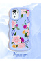 Redmi Note 10S Compatible Case Camera Protector Blue Silicone Couple Phone Case Floral Pattern - 2