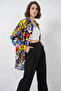 Women's Graphic Patterned Shirt - Black - 6