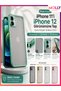Matte Transparent Silicone Case with Metallic Silver Square Corners for iPhone 11 - 2