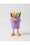 Cute and Funny Desktop Pen Holder with Metal Body - Purple
