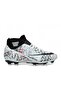 Soccer Field Shoes White Black Lace-Up Comfortable Football Boots
