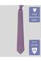Light Blue Tie with Red Stripes – 8 cm Wide - 5