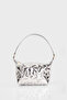 Silver Star Patterned Shiny Hand and Shoulder Strap Bag