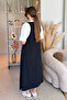 Twst Model Dress T-Shirt Navy Blue Double Set - 4