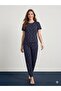 Summer Women's Patterned Combed Cotton Pajama Set - 2