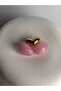 Gold Color Pink Earrings (3.6 cm) - 3