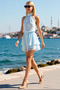 Women's Sleeveless Halter Neck Polka Dot Chiffon Mini Dress Lined Skater Cut Summer Daily Casual Modern - 2