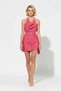 Women's Sleeveless Degaje Collar Floral Pattern Matte Satin Mini Dress Shift Cutout Unlined Daily Casual Stylish - 4