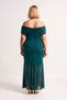 Women's Plus Size Carmen Collar Tulle Knitted Bodycon Maxi Dress Sleeveless Elegant Casual Comfortable Modern Stylish - 5