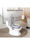 Potty Training Toilet Seat for Toddlers, PP Children's Potty Chair with Soft PU Cushion, Anti-Slip Training Toilet with Splash Guard for Boys Girls 1-6 Years, Easy to Clean
