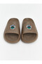 Brown Printed Single Strap Men's Slippers - 3