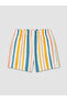 Ecru Striped Baby Boy T-Shirt and Shorts from Güli̇sgi̇yi̇m - 3
