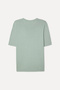 Men's Green Regular Fit Crew Neck Short Sleeve Knit Sweater - 2