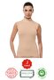 Naeema Cotton Women's 3-Pack Sleeveless Undershirt Set - 95% Premium Cotton Tank Top (White, Black, Nude)