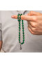 Silver Green Kazaz Tassel Tassel-Adorned Amber Prayer Beads - 4