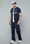 Embroidered Shirt with Stand Collar and Short Sleeves - 2