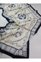 Luxury Voile Silk Shawl Hijab Foulard Scarf Shawl Belt Patterned 70 X 180 cm - 3