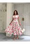 Women's Colorful Floral Patterned Summer Dress